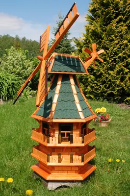 Produktbild von Windmühle 1,4m imprägniert grün dreistock