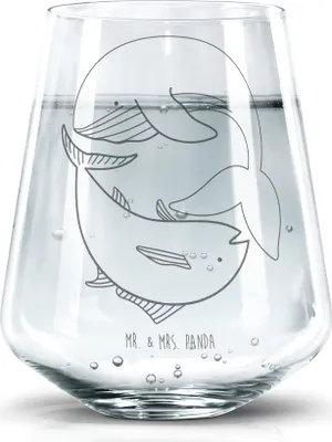 Produktbild von Mr. & Mrs. Panda Wasserglas Walfisch Thunfisch - Transparent - Geschenk, Wahl, Wal, Spruch Des Tages, Becherglas, Witz, Lustige Sprüche, Dekoglas, Trinkglas, Glasbecher