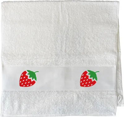 Produktbild von Huuraa Handtuch Erdbeere Strawberry 50x100cm White Baumwolle Handtuch Geschenkidee
