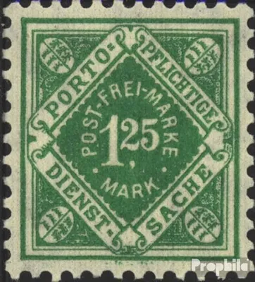 Produktbild von Briefmarken Württemberg 1921 Mi D156 postfrisch Ziffern in Raute
