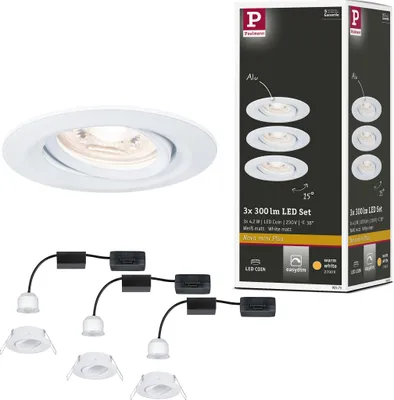 Zdjęcie produktu dla Paulmann Lampa wpuszczana LED Nova Mini Plus zestaw podstawowy obrotowy