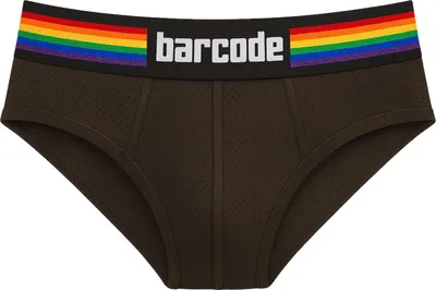 Image de Barcode Berlin - Sous-vêtement Slips Hommes - Pride Brief Olive - 1x Taille XL