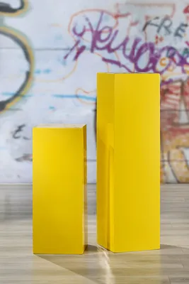 Zdjęcie produktu dla Gilde Säule, "Solid", Kunstharz, gelb, VE 1, L. 27 cm, B. 27 cm, H. 70 cm 89410