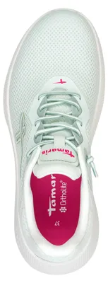 Produktbild von Tamaris Damen Sneaker aus atmungsaktivem Mesh elastische Schnürung 1-23710-46, Größe:39 EU, Farbe:Grün