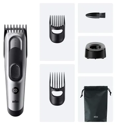 Produktbild von Braun HC7590, Schwarz, Silber, 3 mm, 3,5 cm, Kopf, 50 min, Integrierte Batterie
