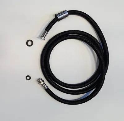 Produktbild von Aqualine Schlauch für ausziehbare Duschen, F1/4"-M3/8",150cm, schwarz