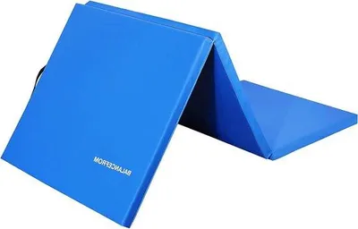 Image de Tapis d'entraînement bleu de 38 cm d'épaisseur, pliable en trois, pour la gymnastique MMA