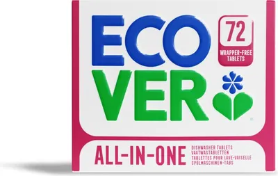 Produktbild von Ecover - All-in-One Geschirrspültabs - Zitrone & Mandarine - 72 Tabs - 1 Stück