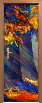 Produktbild von Türposter 70x200 cm Türaufkleber Türtapete Türfolie Klebefolie Deko Landschafts Wald Herbst Wald
