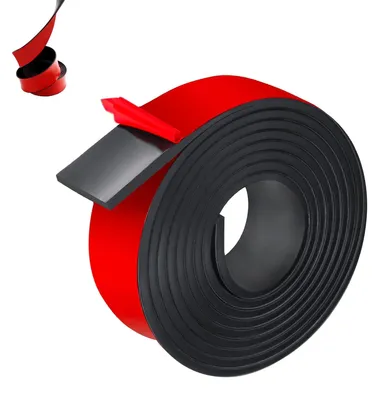 Obrázek produktu pro Samolepicí gumová lišta, neoprenová gumová podložka, délka 3 metry, rozměry 40 x 2 mm, masivní gumové profily