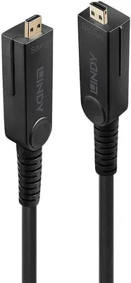 Produktbild von Lindy 38325, 70 m, HDMI Typ D (Mikrofon), HDMI Typ D (Mikrofon), 18 Gbit/s, Schwarz