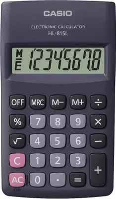 Immagine prodotto di CASIO HL-815L-BK BOX pocket calculator. 8-digit. 69.5x118mm. black