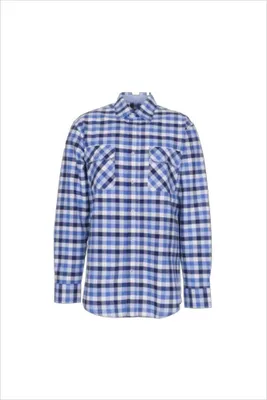Produktbild von Planam Countryhemd langarm Gr. 37/38 blau kariert
