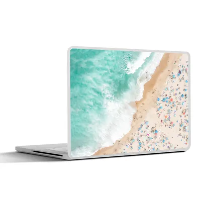 Produktbild von MuchoWow® Laptop Aufkleber Sticker Cover Meer - Strand - Sonnenschirme - Sommer 36.5x27.5 cm - Laptop-Sticker