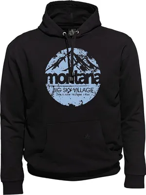 Produktbild von Übergrößen Kapuzen-Sweatshirt AHORN SPORTSWEAR Sky Village Eisblau Schwarz 9XL