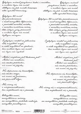 Produktbild von ITD Reispapier Decoupage Bastelpapier Serviettentechnik-R2215 Zitate, Sätze, Hymne über die Liebe