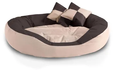 Produktbild von BedDog® 4in1 Hundebett SABA, Hundekissen, abwischbar,XL,MELANGE (beige/braun)