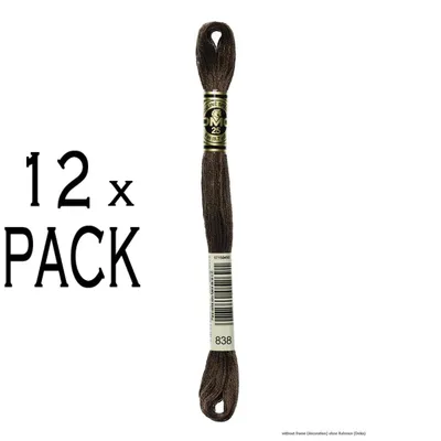 Productafbeelding van 12 strengen DMC Filo Mouliné Special, geschikt voor borduren, kleur 117mc - 838, 6 strengen, 8 meter