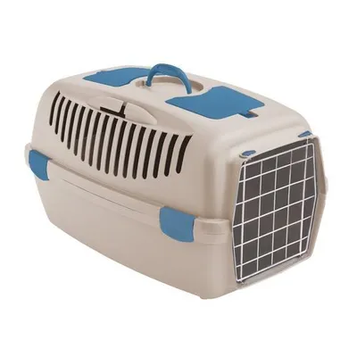 Obrázek produktu pro STEFANPLAST Gulliver 2 přepravka travertinová bílá s kovovými dvířky 55x36x35 cm, 99803