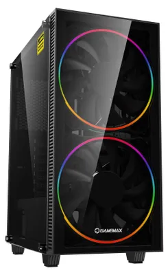 Produktbild von Gamemax Gehäuse Black Hole ohne Netzteil - USB/Audio - Mid Tower, Midi ATX Tower