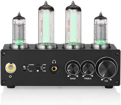 Productafbeelding van Phono Voorversterker - Platenspeler Versterker - Muziek Luisteren - Hoogte Bas Controle - 154 x 87 mm - Metaal