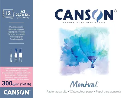 Produktbild von CANSON Zeichenpapierblock "Montval" DIN A3 300 g/qm 12 Blatt