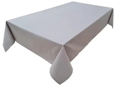 Tischdecke 150x220 cm, 100% Baumwolle, hellgrau, rechteckig