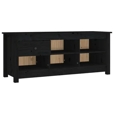 Obrázek produktu pro vidaXL Botník černý 110x38x45,5 cm Borovicový masiv