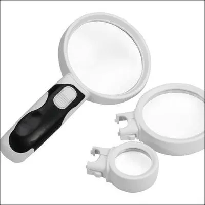 Produktbild von LED-Leuchtlupe mit 3 Linsenaufsätzen