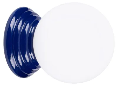 Produktbild von Wandlampe Bad IP44 G9 Glas Keramik Ø 12 cm klein Weiß Blau Wandleuchte Badezimmer