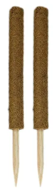 Produktbild von Novatool Pflanzstab Kokos 60 cm I Ø 45mm I verlängerbar I natürlicher Kokosfaser I Pflanzenhalter I Rankstab I Moosstab Kokosstab (2, 60 cm)