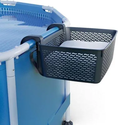 Produktbild von Famanu Aufbewahrungskorb für Poolzubehör - Getränkehalter für Rahmenpool aus recyceltem Kunststoff