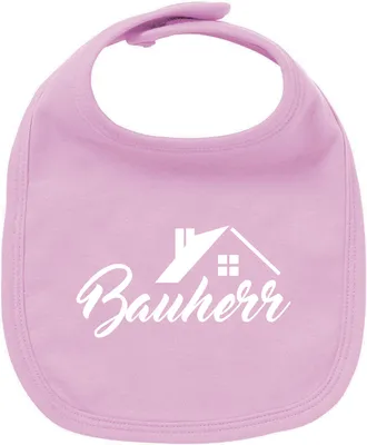Produktbild von Huuraa Unisex Babylatz Bauherr  Geschenk Babypink  Baumwolle Bauherr Mitbringsel
