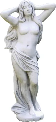 Produktbild von Schöne Frauenskulptur aus Steinguss perfekt für den Garten die Terrasse oder den Vorgarten ist Frostfest Witterungsbeständig und Neu 120cm H, PO-163