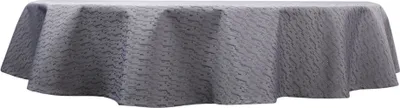 Produktbild von Tischdecke Outdoor ø 145 cm rund Dunkelgrau Jacquard Wasserabweisend Tischwäsche Garten Terrasse Balkon