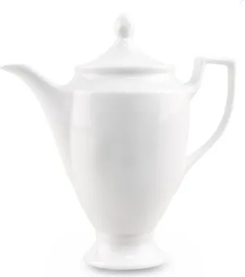 Produktbild von Porzellankanne Kaffeekanne Teekanne mit Henkel und Deckel für Kaffee Tee 1,1L