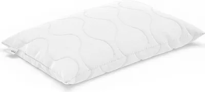 A white pillow on a white background.