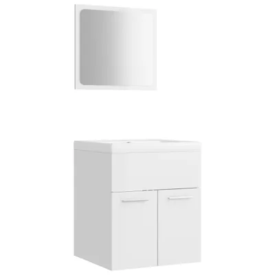 Immagine prodotto di Set Mobili da Bagno Bianco Lucido in Truciolato