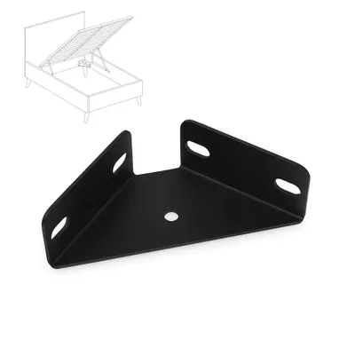 Produktbild von Bettwinkel Metall 126x126x50 mm schwarz – Stabiler Bettverbinder & Eckwinkel für Möbelbau, 3 mm Stahl, 1 Stück