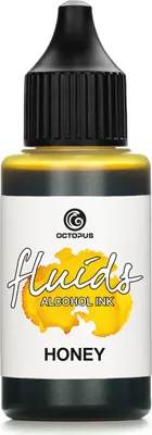 Produktbild von Octopus Fluids Alcohol Ink HONEY, Alkoholtinte für Fluid Art und Resin, braun