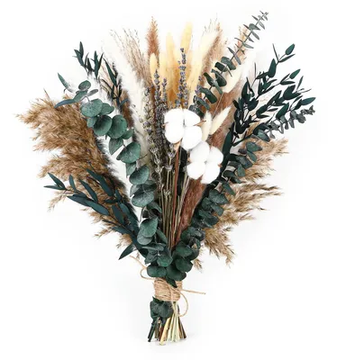 79-teiliges Set getrocknete Blumen, Pampasgras, Lavendel, Eukalyptus, Boho-Stil