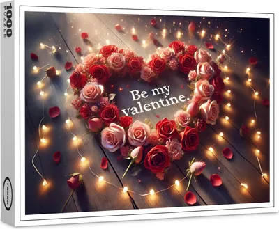 Produktbild von raxxa Premium-Puzzle "Romantischer Rosenkranz für den Valentinstag", 1000 Teile