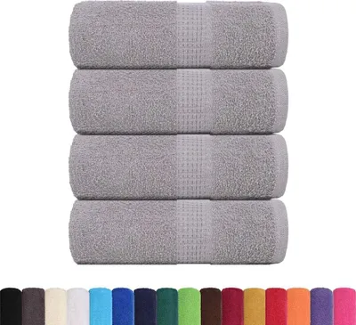 Immagine prodotto di vidaXL Asciugamani FROGN, 4 pezzi, grigio, 30x30 cm, 360 g/m²
