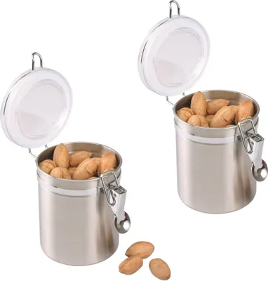Produktbild von Edelstahl Dosen mit Bügelverschluß - 2tlg. Set