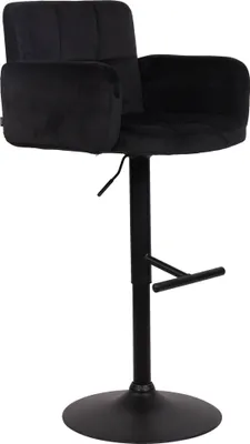 Produktbild von Barhocker HLO-CP326 Samt schwarz  schwarz