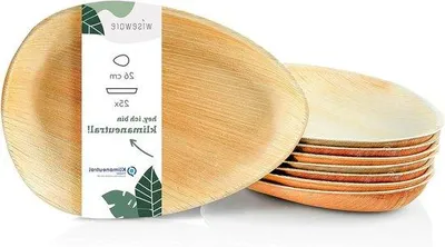 Image de Assiette ovale en bambou, Ø 26 cm, biodégradable