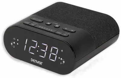Produktbild von Denver CRQ-107, Digitaler Wecker, Rechteck, Schwarz, 24 h, PLL, Radio/Summer