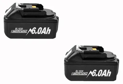 Produktbild von 18V Akku für Makita - Li-Ion Ersatzakku - 6000 mAh - 2er Pack - kompatibel mit BL1830 BL1850 BL1860 LXT