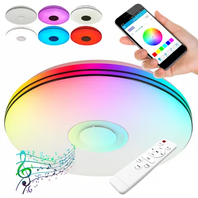 Obrázok produktu pre MasterLED LED stropné svetlo - Ø 50 cm - RGBW CCT 3000-6500K - stmievateľné - moderné stropné svetlo - Bluetooth - Nevada