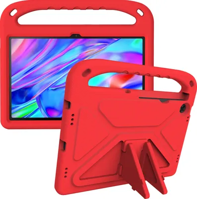 Image de Etui de protection pour Lenovo Tab M10 Plus 3rd Gen 10.6", étui enfant léger en EVA avec poignée et support Rouge